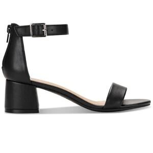 Style & Co Janiee Ankle-Strap Block Heel Sandals in Black EUC Size 8.5